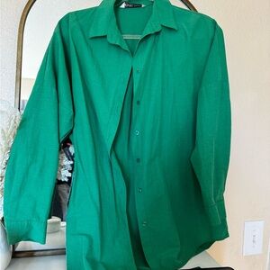 & Other Stories Vibrant Green Men's Casual Shirt